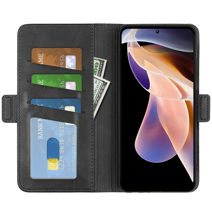 Para Xiaomi Redmi Note 11 Pro / Note 11 Pro + Funda de cuero con tapa horizontal con hebilla magnética de doble cara con soporte, ranuras para tarjetas y billetera, For Xiaomi Redmi Note 11 Pro