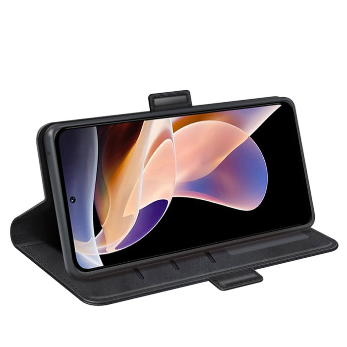 Para Xiaomi Redmi Note 11 Pro / Note 11 Pro + Funda de cuero con tapa horizontal con hebilla magnética de doble cara con soporte, ranuras para tarjetas y billetera, For Xiaomi Redmi Note 11 Pro