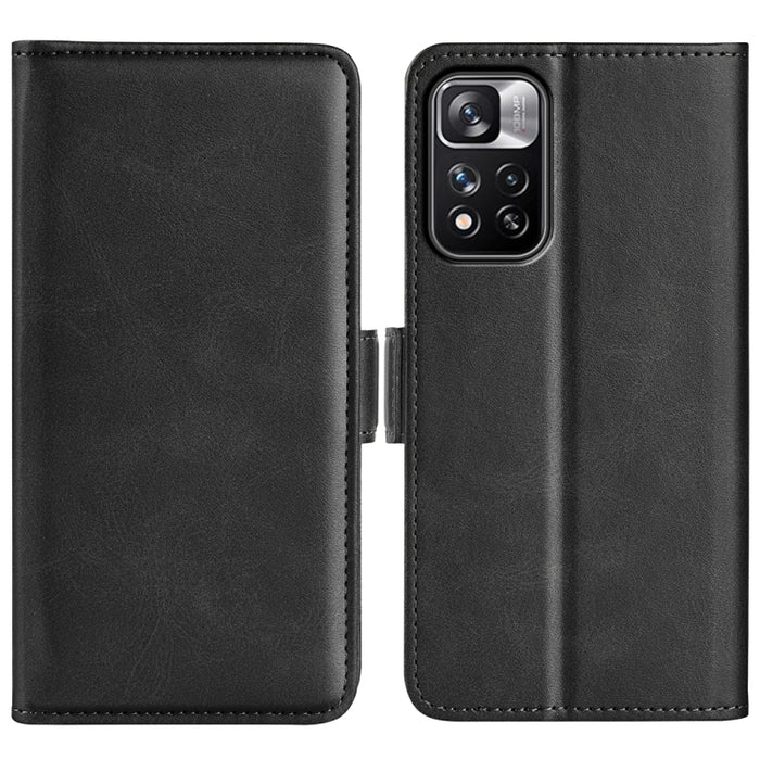 Para Xiaomi Redmi Note 11 Pro / Note 11 Pro + Funda de cuero con tapa horizontal con hebilla magnética de doble cara con soporte, ranuras para tarjetas y billetera, For Xiaomi Redmi Note 11 Pro