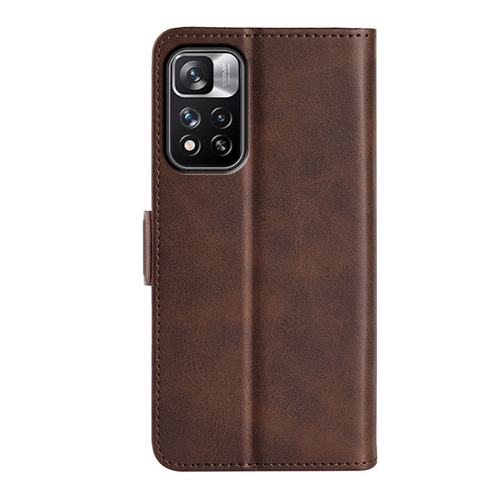 Para Xiaomi Redmi Note 11 Pro / Note 11 Pro + Funda de cuero con tapa horizontal con hebilla magnética de doble cara con soporte, ranuras para tarjetas y billetera, For Xiaomi Redmi Note 11 Pro
