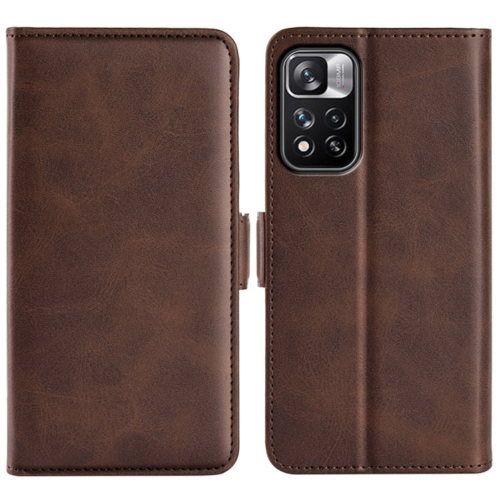 Para Xiaomi Redmi Note 11 Pro / Note 11 Pro + Funda de cuero con tapa horizontal con hebilla magnética de doble cara con soporte, ranuras para tarjetas y billetera, For Xiaomi Redmi Note 11 Pro