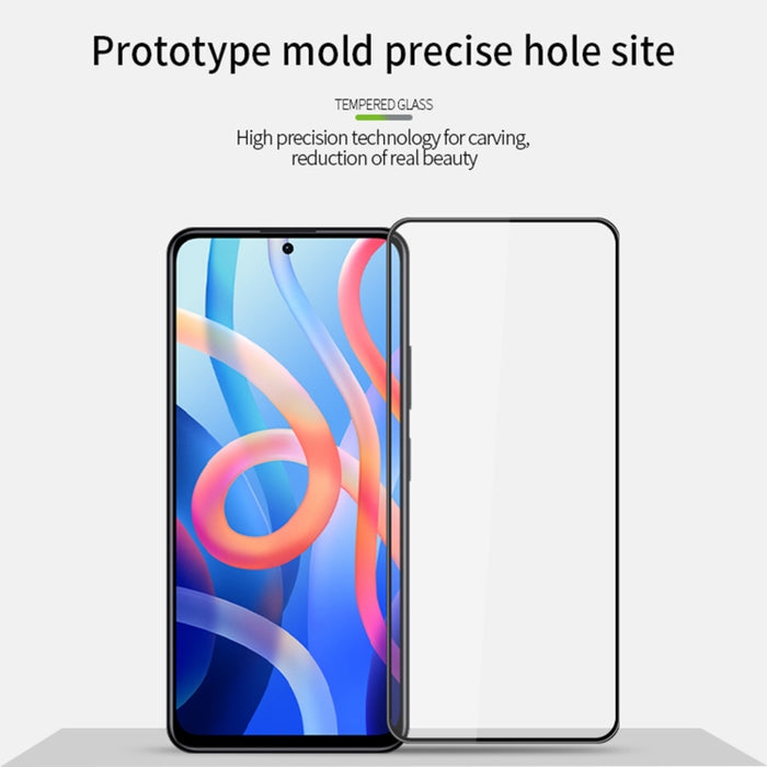 Película de vidrio templado de pantalla curva a prueba de explosiones MOFI 9H 3D, For Xiaomi Redmi Note 11, For Xiaomi Redmi Note 11 Pro