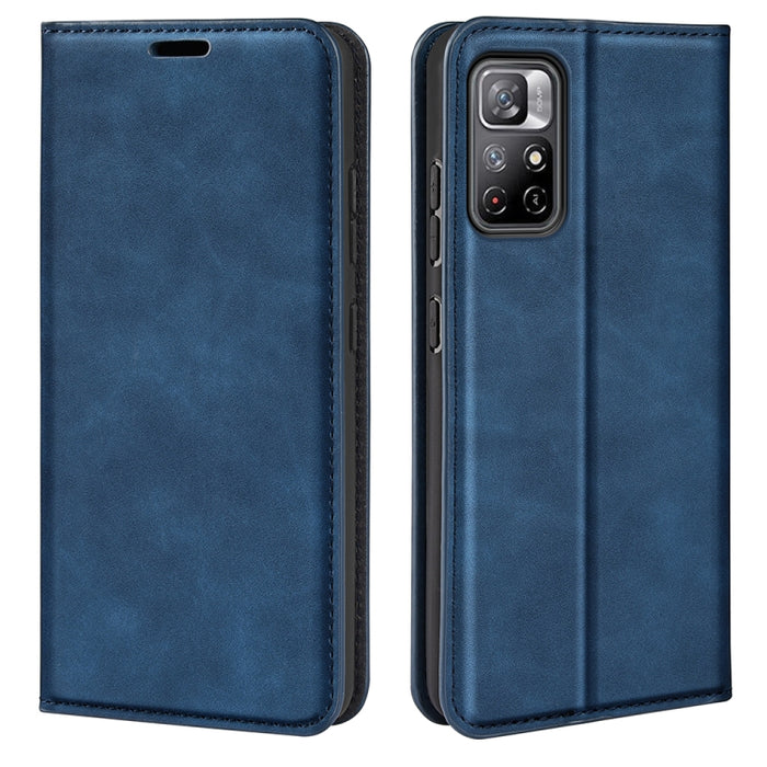 Para Xiaomi Redmi Note 11 Estuche de cuero con succión magnética de piel retro con soporte, ranuras para tarjetas y billetera, For Xiaomi Redmi Note 11