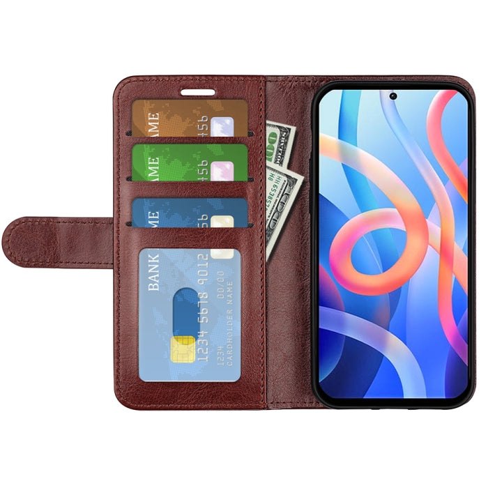 Para Xiaomi Redmi Note 11 R64 Texture Single Horizontal Flip Funda protectora con soporte y ranuras para tarjetas y billetera y marco de fotos, For Xiaomi Redmi Note 11