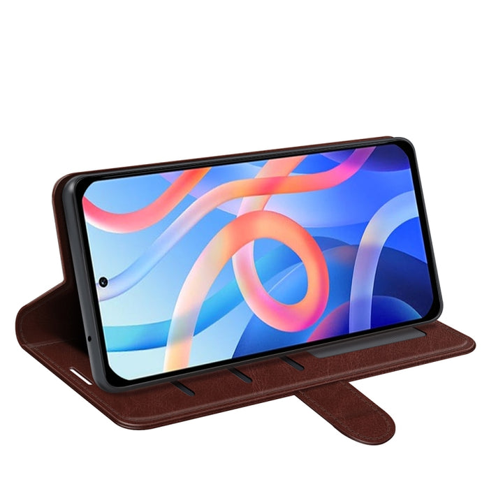 Para Xiaomi Redmi Note 11 R64 Texture Single Horizontal Flip Funda protectora con soporte y ranuras para tarjetas y billetera y marco de fotos, For Xiaomi Redmi Note 11