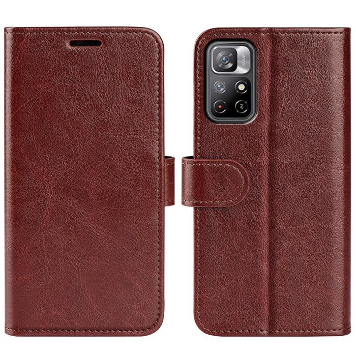 Para Xiaomi Redmi Note 11 R64 Texture Single Horizontal Flip Funda protectora con soporte y ranuras para tarjetas y billetera y marco de fotos, For Xiaomi Redmi Note 11