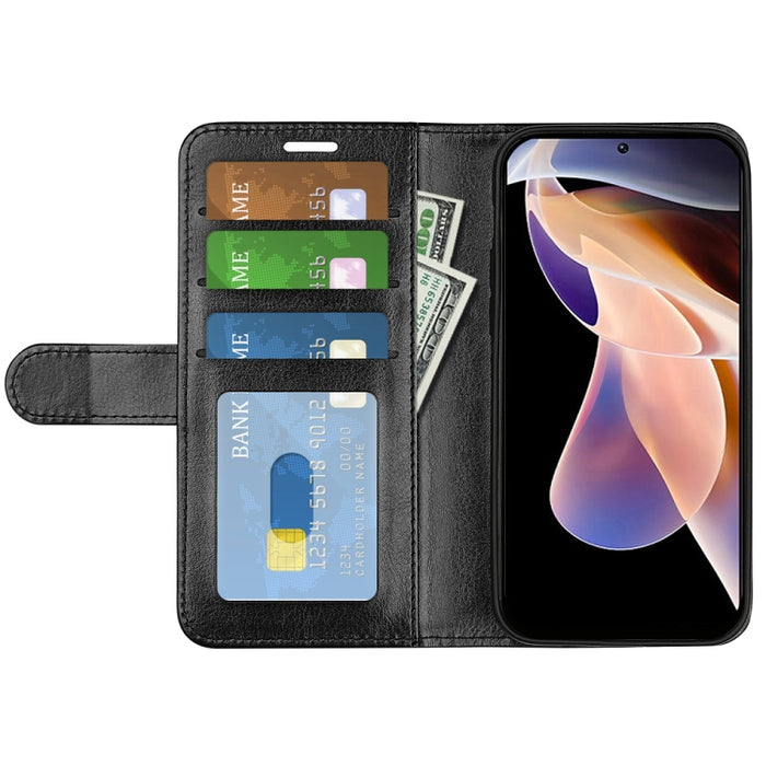 Para Xiaomi Redmi Note 11 Pro / Note 11 Pro+ R64 Funda protectora con textura individual con tapa horizontal con soporte y ranuras para tarjetas y billetera y marco de fotos, For Xiaomi Redmi Note 11 Pro