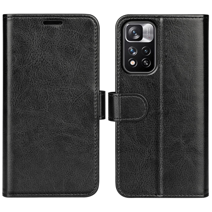 Para Xiaomi Redmi Note 11 Pro / Note 11 Pro+ R64 Funda protectora con textura individual con tapa horizontal con soporte y ranuras para tarjetas y billetera y marco de fotos, For Xiaomi Redmi Note 11 Pro
