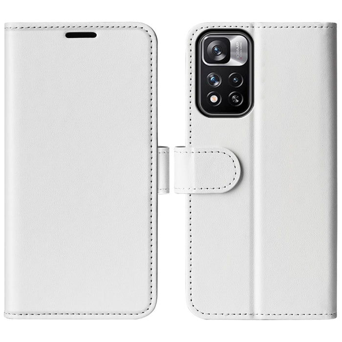 Para Xiaomi Redmi Note 11 Pro / Note 11 Pro+ R64 Funda protectora con textura individual con tapa horizontal con soporte y ranuras para tarjetas y billetera y marco de fotos, For Xiaomi Redmi Note 11 Pro