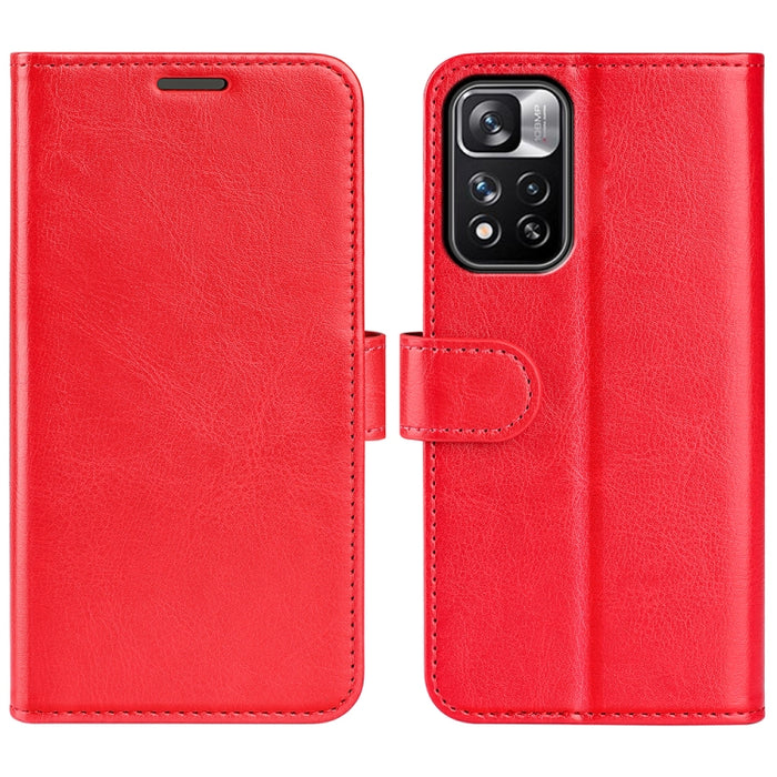 Para Xiaomi Redmi Note 11 Pro / Note 11 Pro+ R64 Funda protectora con textura individual con tapa horizontal con soporte y ranuras para tarjetas y billetera y marco de fotos, For Xiaomi Redmi Note 11 Pro