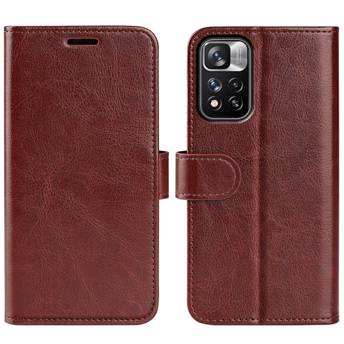 Para Xiaomi Redmi Note 11 Pro / Note 11 Pro+ R64 Funda protectora con textura individual con tapa horizontal con soporte y ranuras para tarjetas y billetera y marco de fotos, For Xiaomi Redmi Note 11 Pro