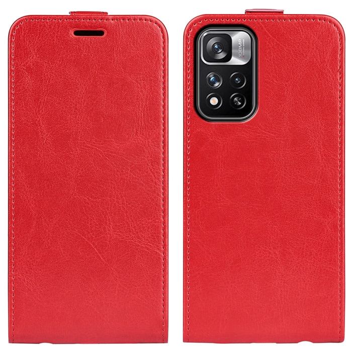 Para Xiaomi Redmi Note 11 Pro / Note 11 Pro + R64 Textura Funda protectora de cuero con tapa vertical única con ranuras para tarjetas y marco de fotos, For Xiaomi Redmi Note 11 Pro