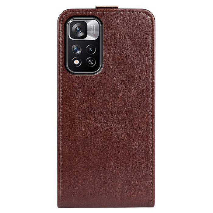 Para Xiaomi Redmi Note 11 Pro / Note 11 Pro + R64 Textura Funda protectora de cuero con tapa vertical única con ranuras para tarjetas y marco de fotos, For Xiaomi Redmi Note 11 Pro