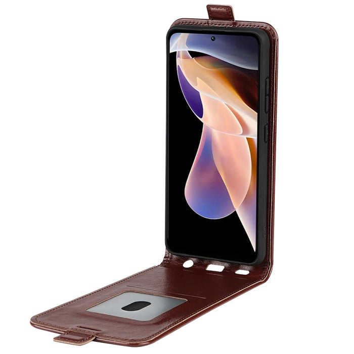 Para Xiaomi Redmi Note 11 Pro / Note 11 Pro + R64 Textura Funda protectora de cuero con tapa vertical única con ranuras para tarjetas y marco de fotos, For Xiaomi Redmi Note 11 Pro