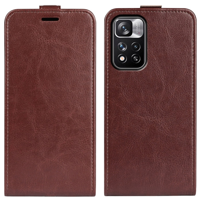 Para Xiaomi Redmi Note 11 Pro / Note 11 Pro + R64 Textura Funda protectora de cuero con tapa vertical única con ranuras para tarjetas y marco de fotos, For Xiaomi Redmi Note 11 Pro