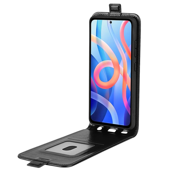 Para Xiaomi Redmi Note 11 R64 Texture Funda protectora de cuero con tapa vertical única con ranuras para tarjetas y marco de fotos, For Xiaomi Redmi Note 11