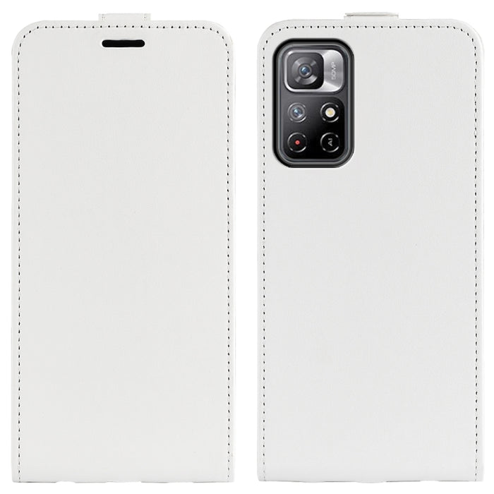 Para Xiaomi Redmi Note 11 R64 Texture Funda protectora de cuero con tapa vertical única con ranuras para tarjetas y marco de fotos, For Xiaomi Redmi Note 11