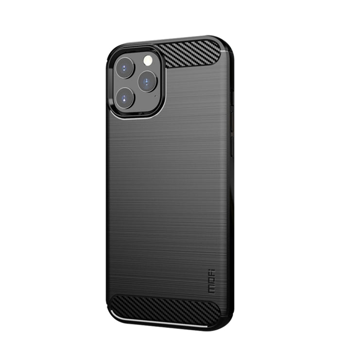 Funda de TPU suave de fibra de carbono con textura cepillada de la serie Gentleness de MOF, For iPhone 12 mini, For iPhone 12 / 12 Pro, For iPhone 12 Pro Max, For iPhone?12 / 12 Pro