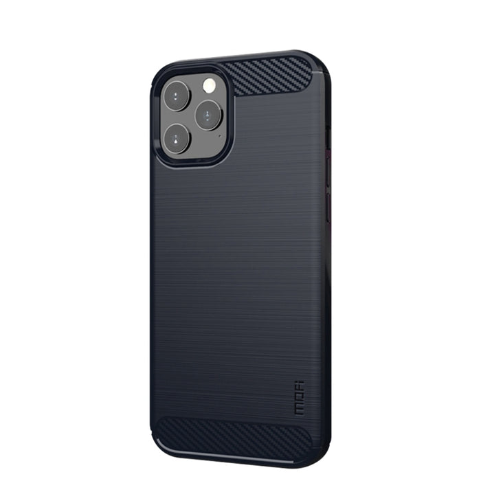 Funda de TPU suave de fibra de carbono con textura cepillada de la serie Gentleness de MOF, For iPhone 12 mini, For iPhone 12 / 12 Pro, For iPhone 12 Pro Max, For iPhone?12 / 12 Pro
