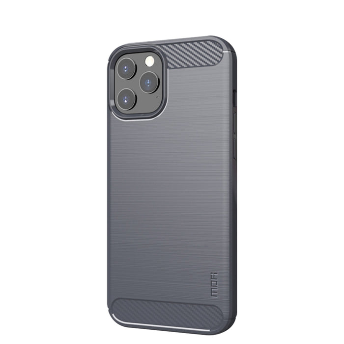 Funda de TPU suave de fibra de carbono con textura cepillada de la serie Gentleness de MOF, For iPhone 12 mini, For iPhone 12 / 12 Pro, For iPhone 12 Pro Max, For iPhone?12 / 12 Pro