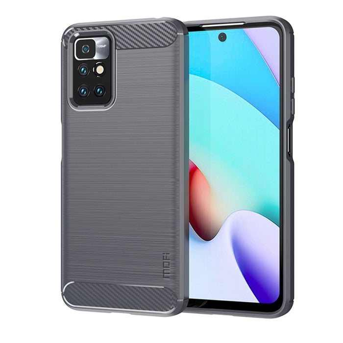 Funda de teléfono de TPU suave de fibra de carbono con textura cepillada de la serie Gentleness de MOFI, For Xiaomi Redmi Note11 / Poco M4 Pro 5G, For Xiaomi Redmi Note11 Pro / Note 11 Pro+, For Xiaomi Redmi 10 / 10 Prime, For Xiaomi Mi 11T / 11T Pro