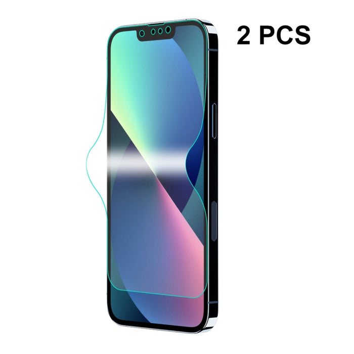 Película de hidrogel a prueba de explosiones con pegamento completo ENKAY de 2 piezas para iPhone 13 Pro Max