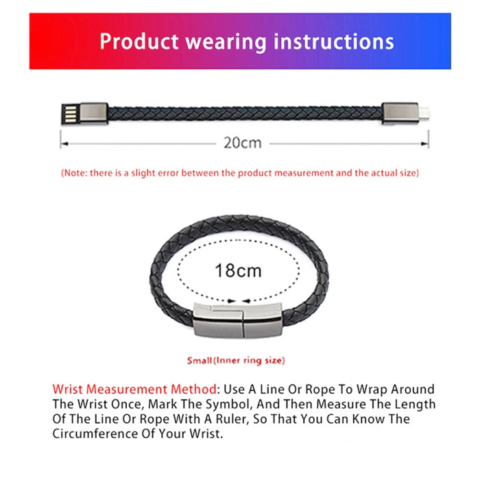 XJ-73 Cable de datos de carga de pulsera de 20 cm USB a 8 pines, 8 Pin, 20cm 8 Pin