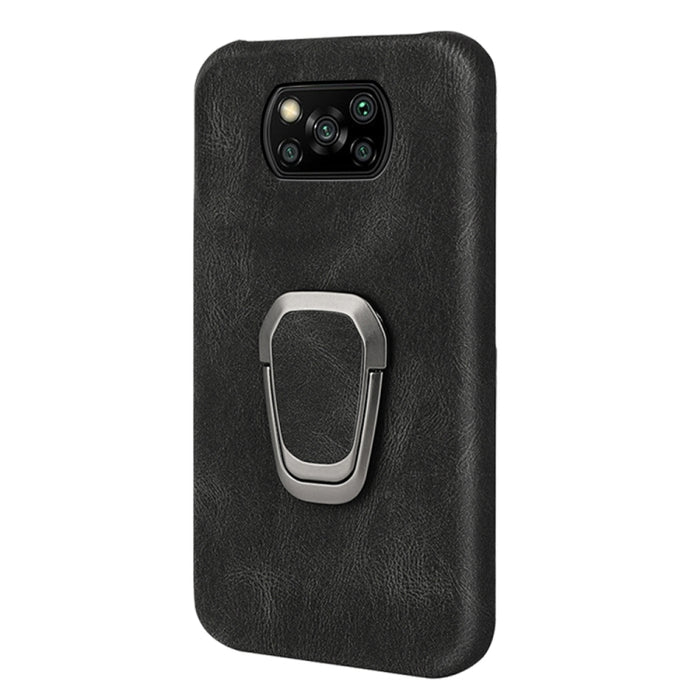 Funda de teléfono PU con soporte de anillo para Xiaomi Poco X3 / X3 NFC / Poco X3 Pro, For Xiaomi Poco X3