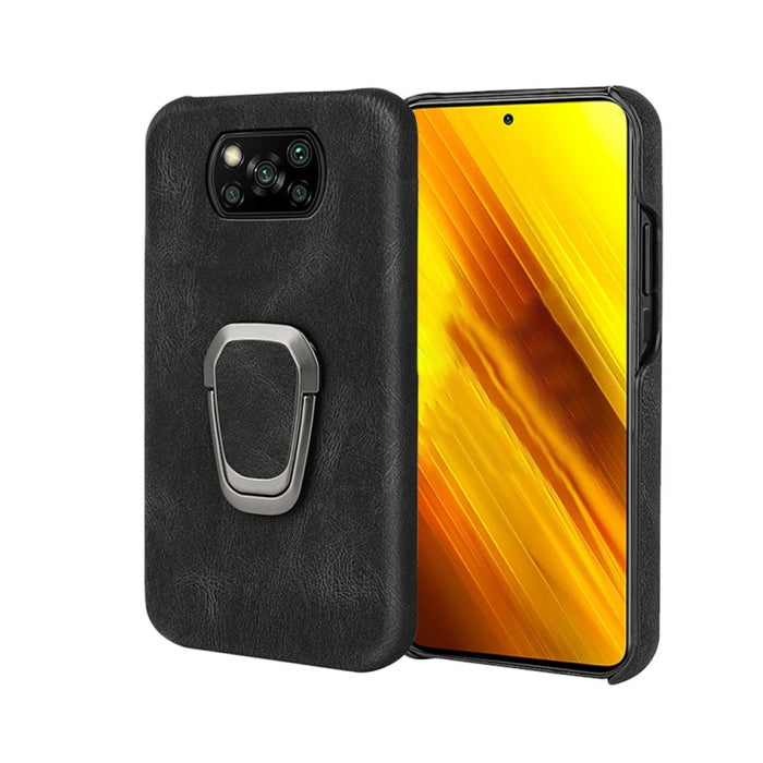 Funda de teléfono PU con soporte de anillo para Xiaomi Poco X3 / X3 NFC / Poco X3 Pro, For Xiaomi Poco X3
