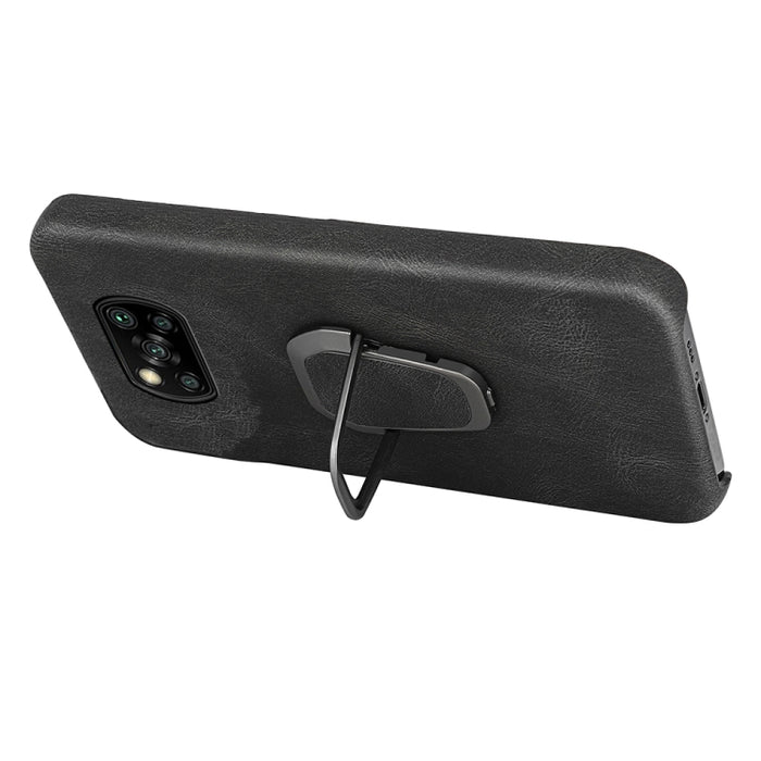 Funda de teléfono PU con soporte de anillo para Xiaomi Poco X3 / X3 NFC / Poco X3 Pro, For Xiaomi Poco X3