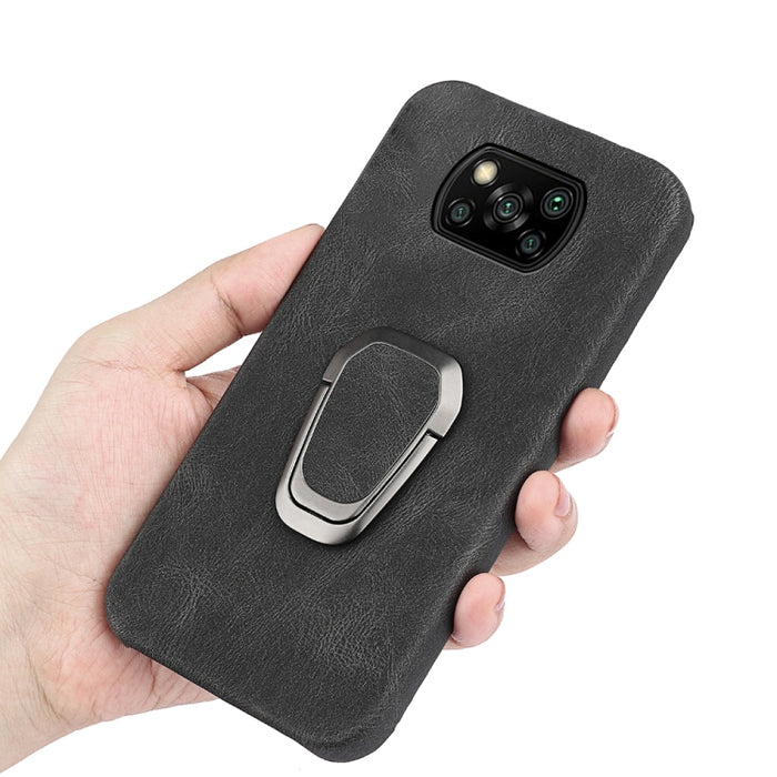 Funda de teléfono PU con soporte de anillo para Xiaomi Poco X3 / X3 NFC / Poco X3 Pro, For Xiaomi Poco X3