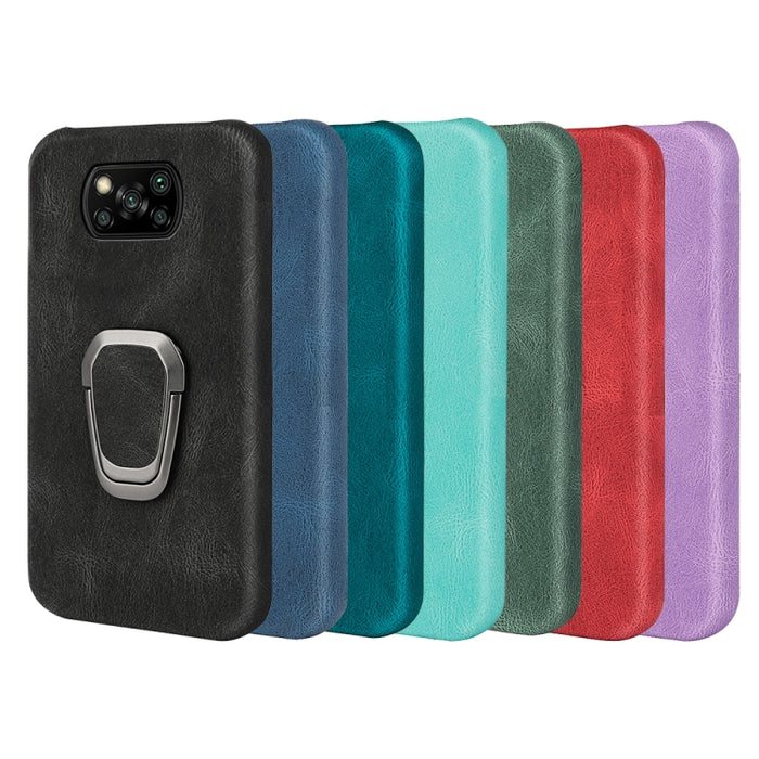 Funda de teléfono PU con soporte de anillo para Xiaomi Poco X3 / X3 NFC / Poco X3 Pro, For Xiaomi Poco X3