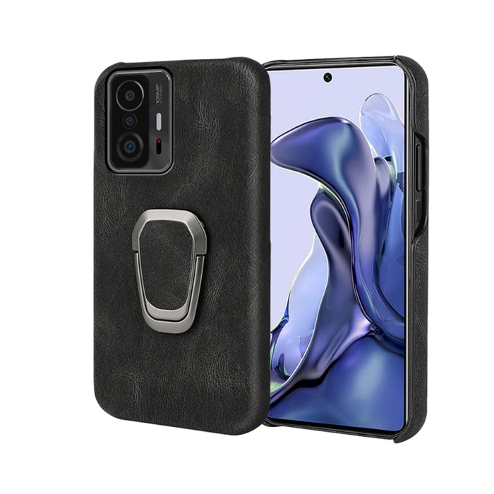 Funda de teléfono PU con soporte de anillo para Xiaomi Mi 11T / 11T Pro, For Xiaomi Mi 11T / 11T Pro