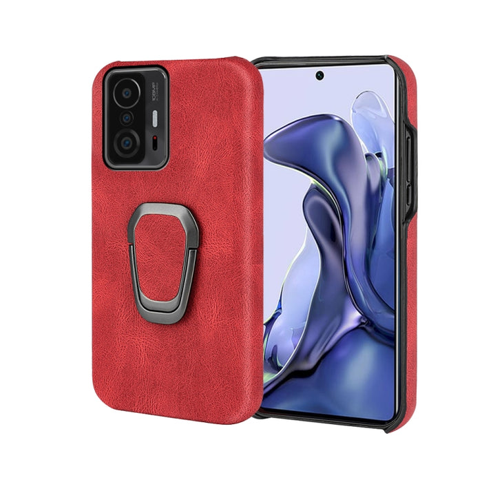 Funda de teléfono PU con soporte de anillo para Xiaomi Mi 11T / 11T Pro, For Xiaomi Mi 11T / 11T Pro