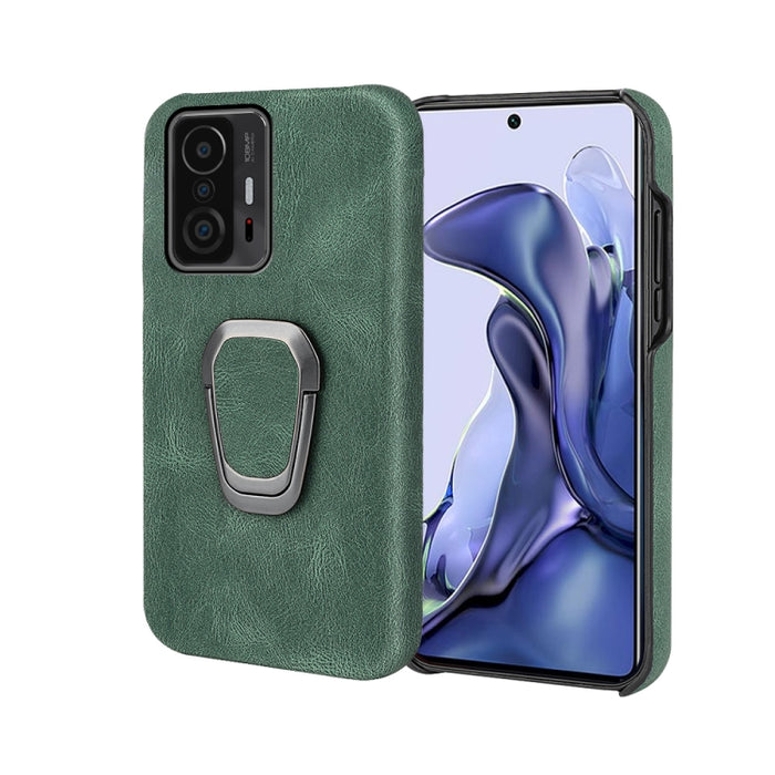 Funda de teléfono PU con soporte de anillo para Xiaomi Mi 11T / 11T Pro, For Xiaomi Mi 11T / 11T Pro