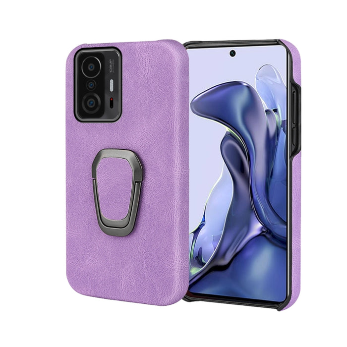Funda de teléfono PU con soporte de anillo para Xiaomi Mi 11T / 11T Pro, For Xiaomi Mi 11T / 11T Pro
