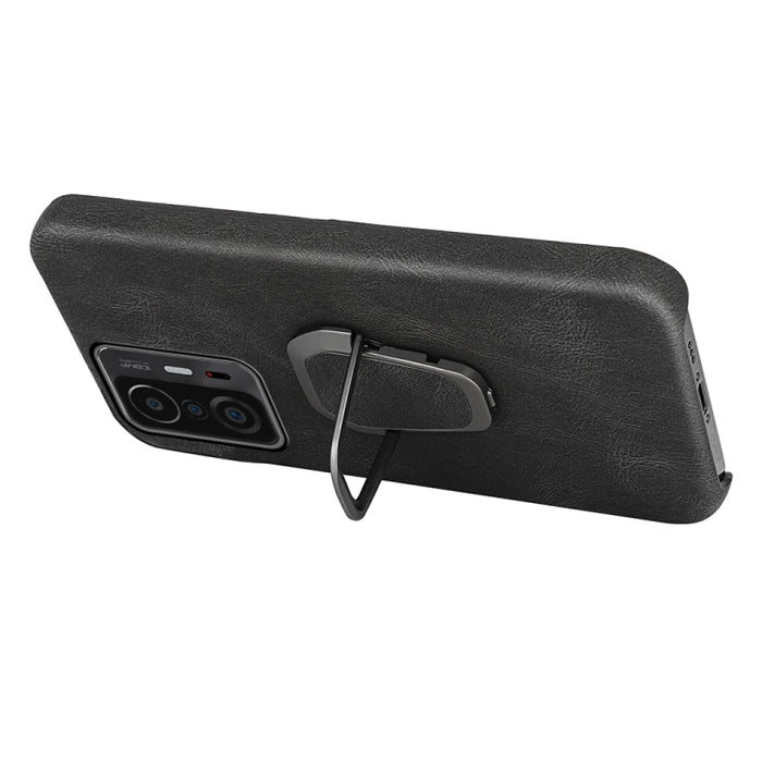 Funda de teléfono PU con soporte de anillo para Xiaomi Mi 11T / 11T Pro, For Xiaomi Mi 11T / 11T Pro