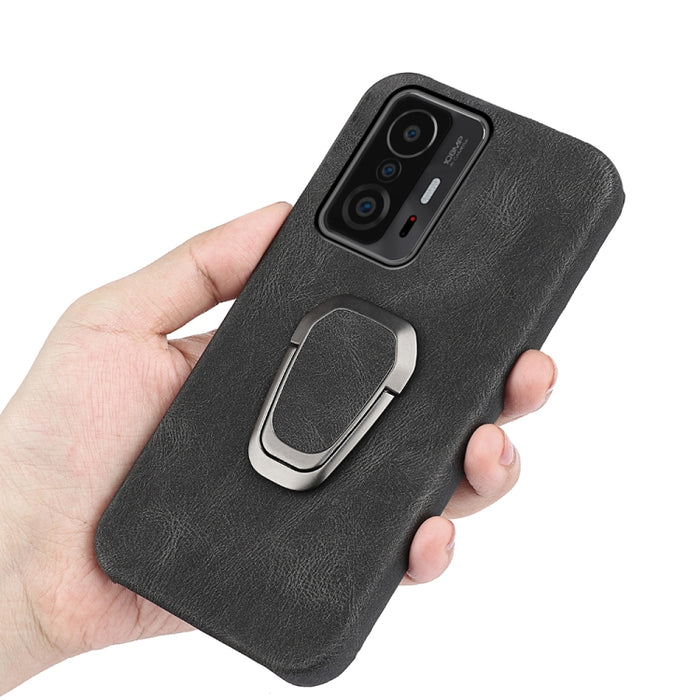 Funda de teléfono PU con soporte de anillo para Xiaomi Mi 11T / 11T Pro, For Xiaomi Mi 11T / 11T Pro