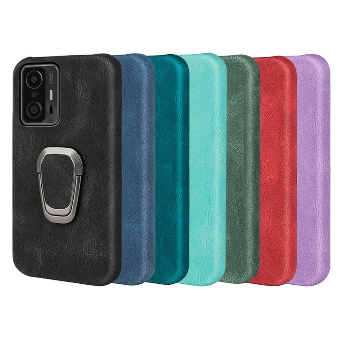 Funda de teléfono PU con soporte de anillo para Xiaomi Mi 11T / 11T Pro, For Xiaomi Mi 11T / 11T Pro
