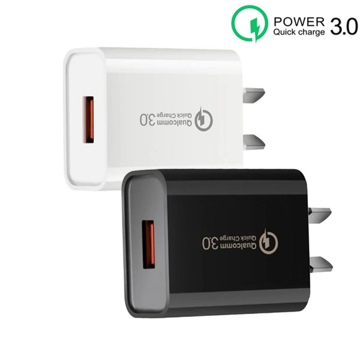 Cargador rápido CA-25 QC3.0 USB 3A para teléfono móvil, enchufe AU, AU Plug