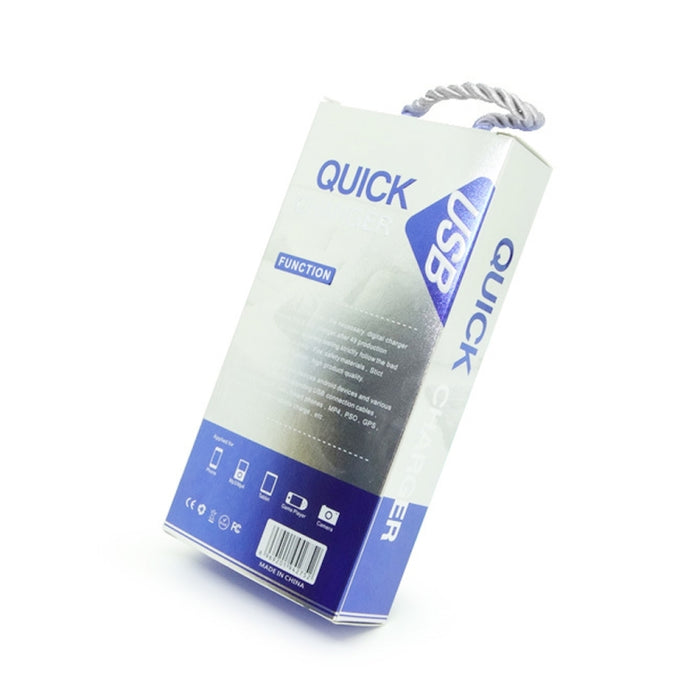 Cargador rápido CA-25 QC3.0 USB 3A con USB a cable de datos de 8 pines, enchufe AU, AU Plug + 8 Pin Cable