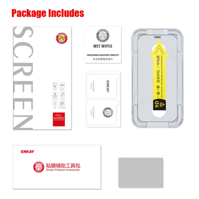 Película de vidrio templado ENKAY Quick Stick, For iPhone 11 Pro / X / XS, For iPhone 11 / XR, For iPhone 11 Pro Max / XS Max