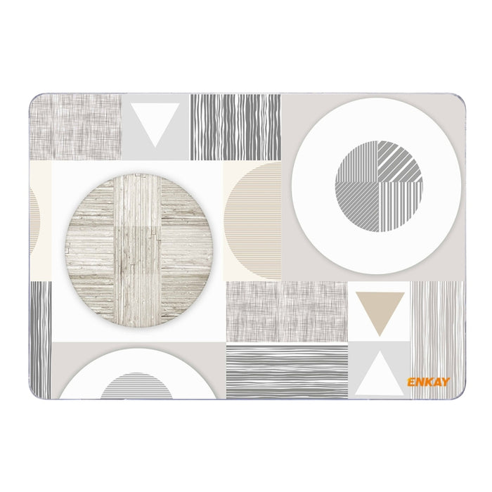ENKAY Hat-Prince Geometry Pattern Laotop - Funda protectora de cristal para MacBook Pro de 14,2 pulgadas A2442 2021, For MacBook Pro 14.2 inch A2442 2021/A2779 2023/14 inch A3434 2025 (M5), For MacBook Pro 14.2 inch A2442 2021/A2779 2023