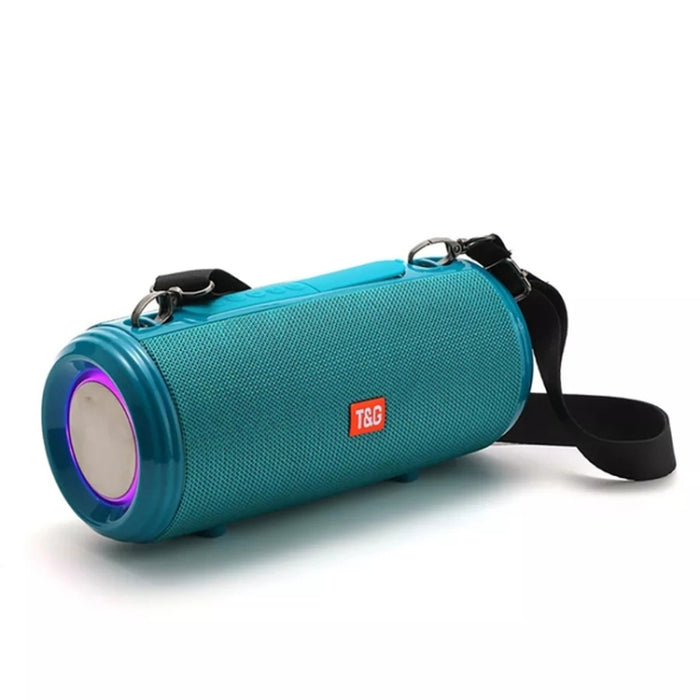 T&G TG537 RGB Light Altavoz Bluetooth impermeable portátil compatible con tarjeta FM / TF