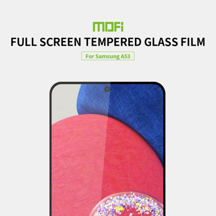 Película completa de vidrio templado MOFI 9H 2.5D, For Samsung Galaxy A53 5G, For Samsung Galaxy A73 5G, For Xiaomi Poco M4 Pro 5G