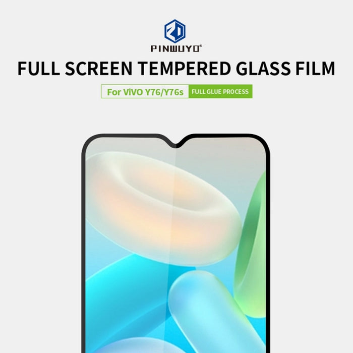 Película completa de vidrio templado PINWUYO 9H 2.5D, For vivo Y76 5G / Y76S 5G, For Motorola One 5G Ace, For Honor X30, For Xiaomi Poco M4 Pro 5G