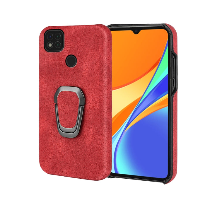 Funda de teléfono PU con soporte de anillo para Xiaomi Redmi 9C / Redmi 9 India / Redmi 9C NFC / Poco C3, For Xiaomi Redmi 9C
