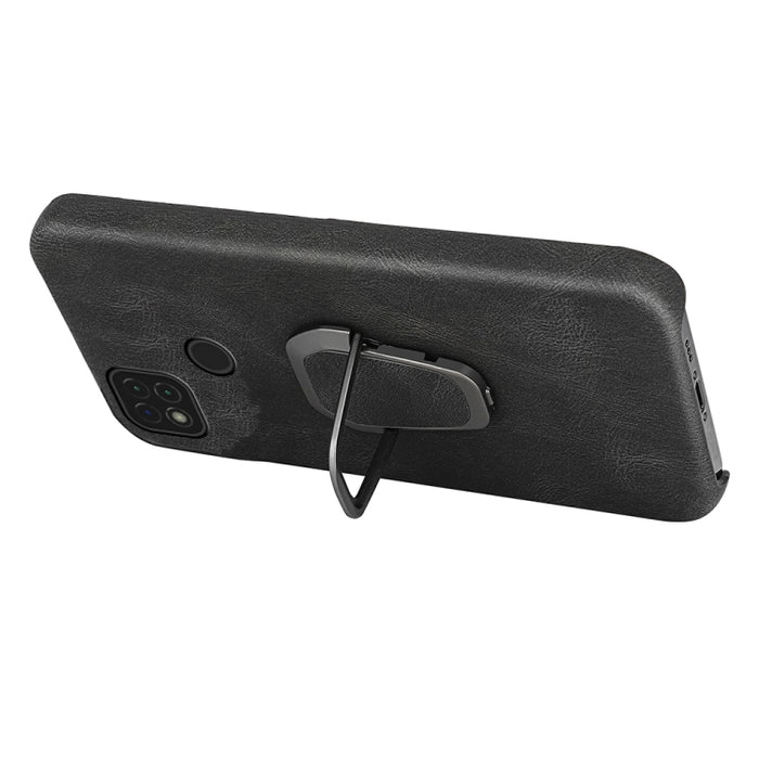 Funda de teléfono PU con soporte de anillo para Xiaomi Redmi 9C / Redmi 9 India / Redmi 9C NFC / Poco C3, For Xiaomi Redmi 9C