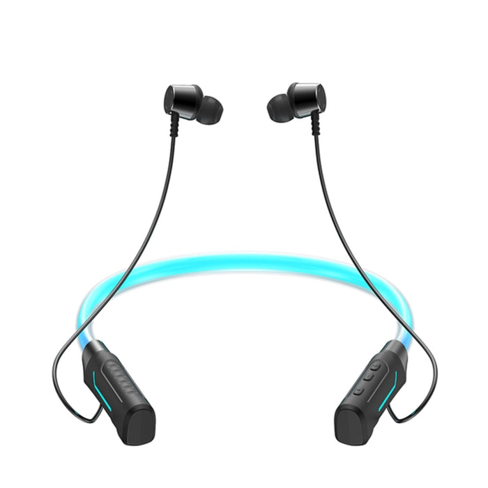 Auricular inalámbrico Bluetooth estéreo montado en el cuello con LED parpadeante JG4