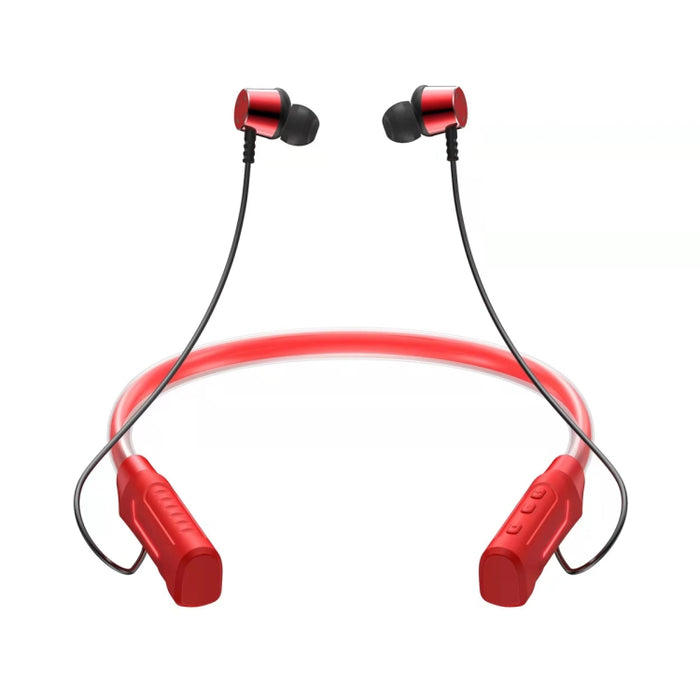 Auricular inalámbrico Bluetooth estéreo montado en el cuello con LED parpadeante JG4